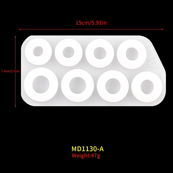 PandaHall DIY Silicone Ring Molds, Resin Casting Molds, For UV Resin, Epoxy Resin Jewelry Making, White, 74x150mm Silicone Ring White
PandaHall DIY Silicone Ring Molds, Resin Casting Molds, For UV Resin, Epoxy Resin Jewelry Making, White, 74x150mm Silicone Ring White