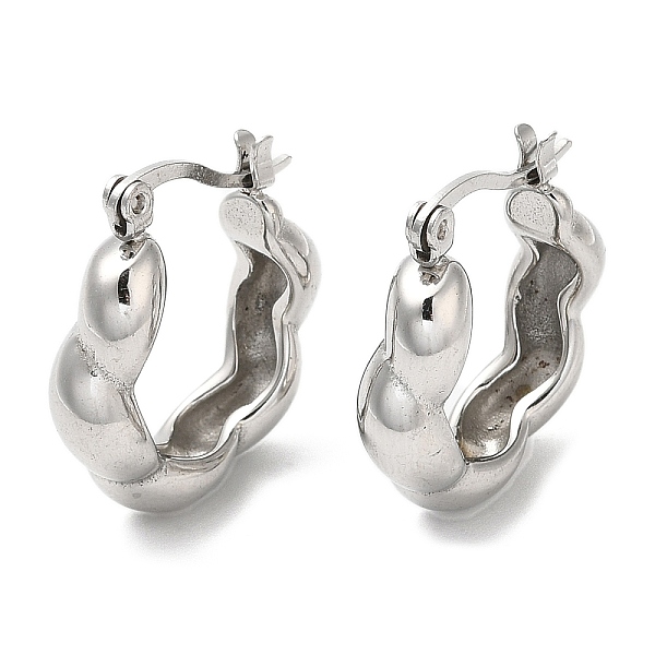 PandaHall 304 Stainless Steel Twist Hoop Earrings, Stainless Steel Color, 22~22.5x21~21.5x6mm 304 Stainless Steel
PandaHall 304 Stainless Steel Twist Hoop Earrings, Stainless Steel Color, 22~22.5x21~21.5x6mm 304 Stainless Steel