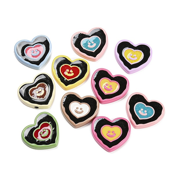 PandaHall Opaque Resin Cabochons, Heart with Smiling Face, Mixed Color, 18x20x3mm Resin Heart Multicolor
PandaHall Opaque Resin Cabochons, Heart with Smiling Face, Mixed Color, 18x20x3mm Resin Heart Multicolor