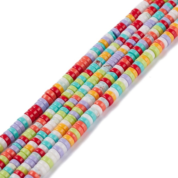 PandaHall Synthetic Turquoise Beads Strands, Dyed, Heishi Beads, Flat Round/Disc, Colorful, 4x1mm, Hole: 1mm, 15.24~16.06 inch(38.7~40.8cm)...
PandaHall Synthetic Turquoise Beads Strands, Dyed, Heishi Beads, Flat Round/Disc, Colorful, 4x1mm, Hole: 1mm, 15.24~16.06 inch(38.7~40.8cm)...