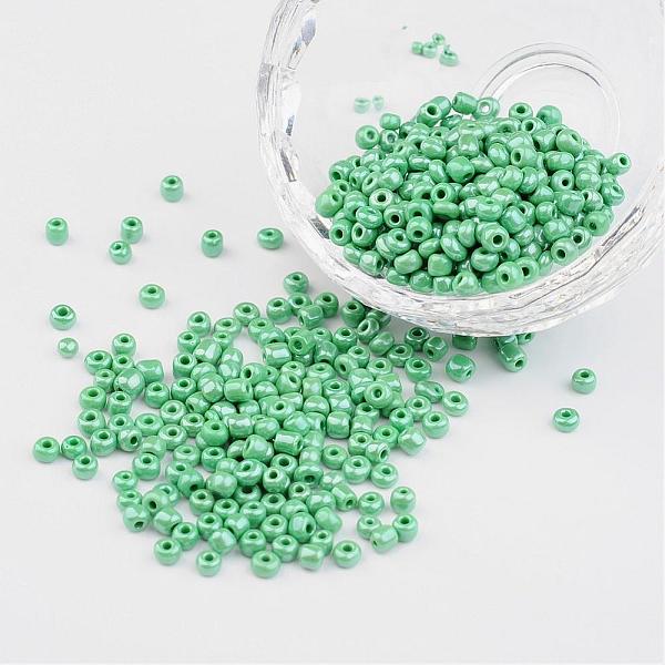 PandaHall DIY Craft Beads 8/0 Opaque Colors Lustered Round Glass Seed Beads, Medium Sea Green, Size: about 3mm in diameter, hole:1mm, about...
PandaHall DIY Craft Beads 8/0 Opaque Colors Lustered Round Glass Seed Beads, Medium Sea Green, Size: about 3mm in diameter, hole:1mm, about...