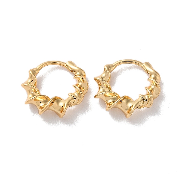 PandaHall Twist Ring Brass Hoop Earrings for Women, Real 18K Gold Plated, 13.5x4.5mm Brass Ring
PandaHall Twist Ring Brass Hoop Earrings for Women, Real 18K Gold Plated, 13.5x4.5mm Brass Ring