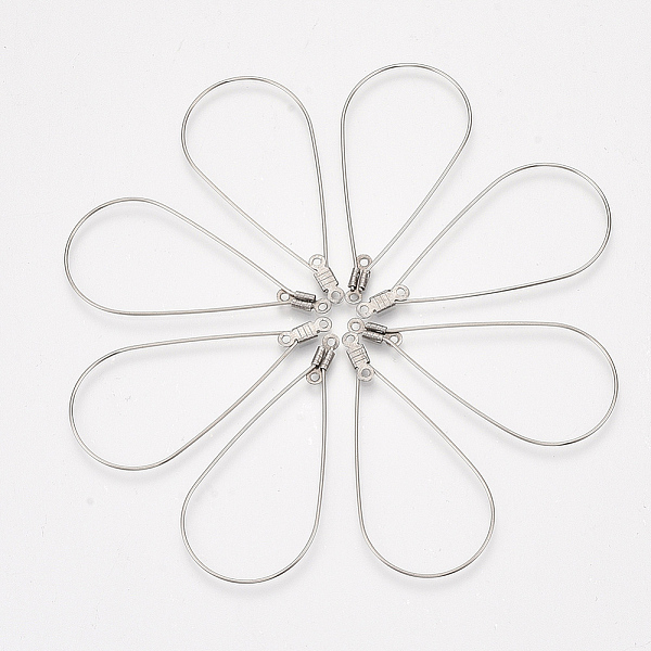 PandaHall 304 Stainless Steel Wire Pendants, Hoop Earring Findings, teardrop, Stainless Steel Color, 22 Gauge, 48.5x23x0.6mm, Hole: 1.2mm...
PandaHall 304 Stainless Steel Wire Pendants, Hoop Earring Findings, teardrop, Stainless Steel Color, 22 Gauge, 48.5x23x0.6mm, Hole: 1.2mm...