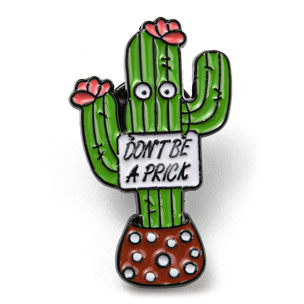 PandaHall Cactus with Word Don't Be A Prick Enamel Pins, Electrophoresis Black Alloy Brooch, Green, 30x18x1.5mm Alloy+Enamel Cactus Green
PandaHall Cactus with Word Don't Be A Prick Enamel Pins, Electrophoresis Black Alloy Brooch, Green, 30x18x1.5mm Alloy+Enamel Cactus Green