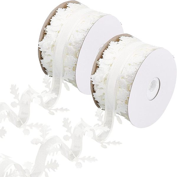 PandaHall Polyester Ribbons, Double Edges with Leaf Trimming, White, 1-1/2 inch(38mm), about 10.94 Yards(10m)/Roll Polyester Leaf White
PandaHall Polyester Ribbons, Double Edges with Leaf Trimming, White, 1-1/2 inch(38mm), about 10.94 Yards(10m)/Roll Polyester Leaf White