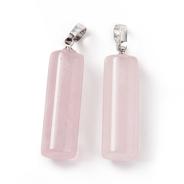 PandaHall Natural Rose Quartz Pendants, with Platinum Tone Brass Findings, Column Charm, 27x8mm, Hole: 6x3.2mm Rose Quartz Column
PandaHall Natural Rose Quartz Pendants, with Platinum Tone Brass Findings, Column Charm, 27x8mm, Hole: 6x3.2mm Rose Quartz Column
