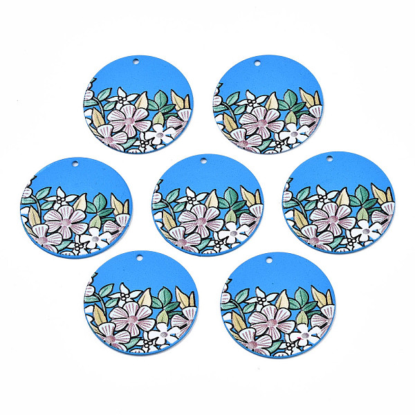 PandaHall Spray Painted Iron Pendants, Rubberized Style, 3D Printed, Flower Print Pattern, Flat Round, Dodger Blue, 25.5x0.8mm, Hole: 1.2mm...
PandaHall Spray Painted Iron Pendants, Rubberized Style, 3D Printed, Flower Print Pattern, Flat Round, Dodger Blue, 25.5x0.8mm, Hole: 1.2mm...
