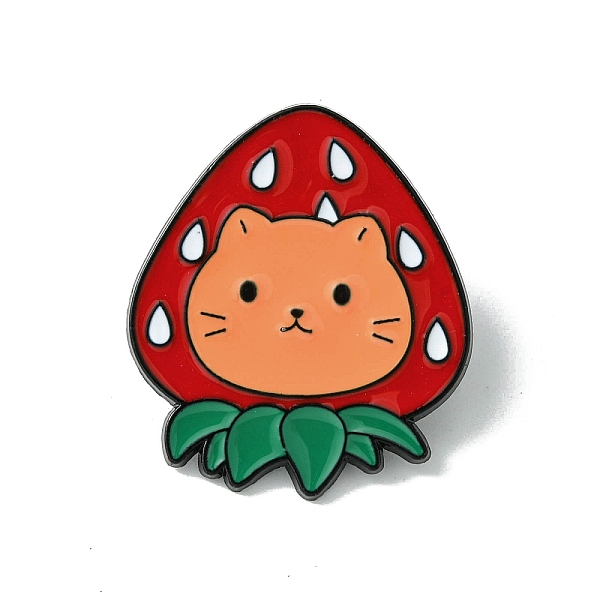 PandaHall Black Alloy Brooches, Cat Shape with Strawberry Enamel Pins, for Backpack Clothes, Light Salmon, 30x26x1.5mm Alloy+Enamel...
PandaHall Black Alloy Brooches, Cat Shape with Strawberry Enamel Pins, for Backpack Clothes, Light Salmon, 30x26x1.5mm Alloy+Enamel...