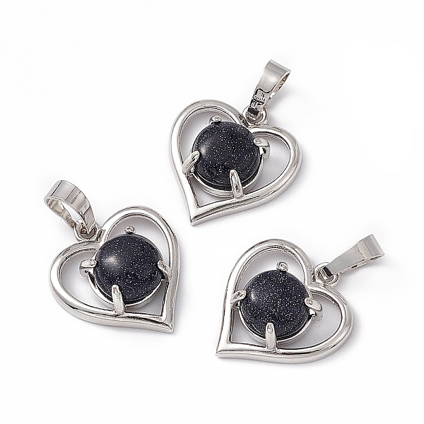 PandaHall Synthetic Blue Goldstone Pendants, Heart Charms, with Platinum Tone Brass Findings, Cadmium Free & Nickel Free & Lead Free...
PandaHall Synthetic Blue Goldstone Pendants, Heart Charms, with Platinum Tone Brass Findings, Cadmium Free & Nickel Free & Lead Free...