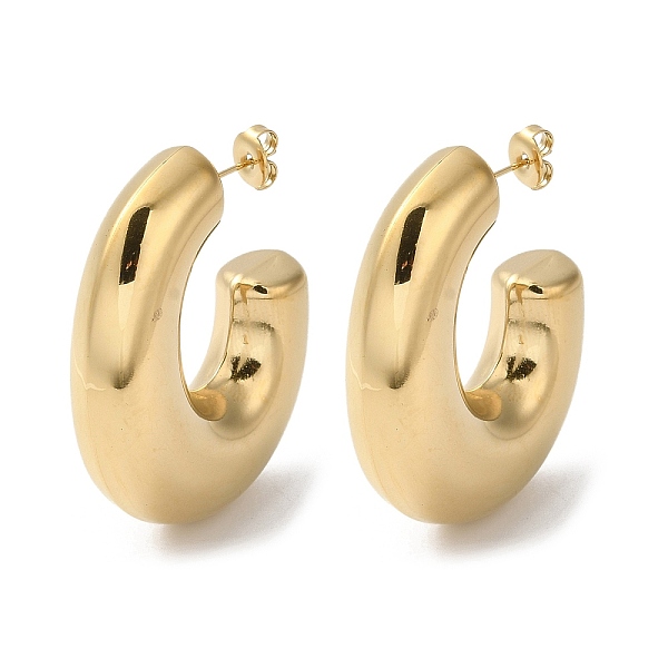 PandaHall 304 Stainless Steel Donut Stud Earrings, Half Hoop Earrings, Real 18K Gold Plated, 42x11.8mm 304 Stainless Steel Donut
PandaHall 304 Stainless Steel Donut Stud Earrings, Half Hoop Earrings, Real 18K Gold Plated, 42x11.8mm 304 Stainless Steel Donut
