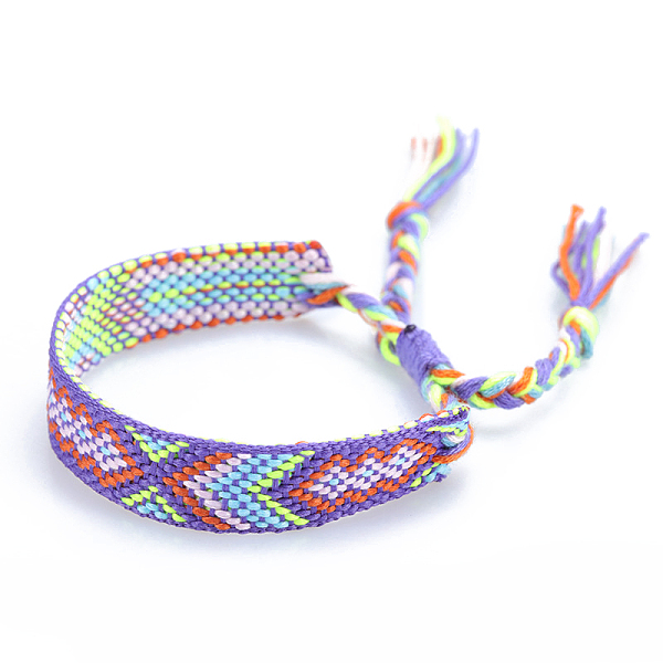 PandaHall Polyester-cotton Braided Rhombus Pattern Cord Bracelet, Ethnic Tribal Adjustable Brazilian Bracelet for Women, Medium Purple...
PandaHall Polyester-cotton Braided Rhombus Pattern Cord Bracelet, Ethnic Tribal Adjustable Brazilian Bracelet for Women, Medium Purple...