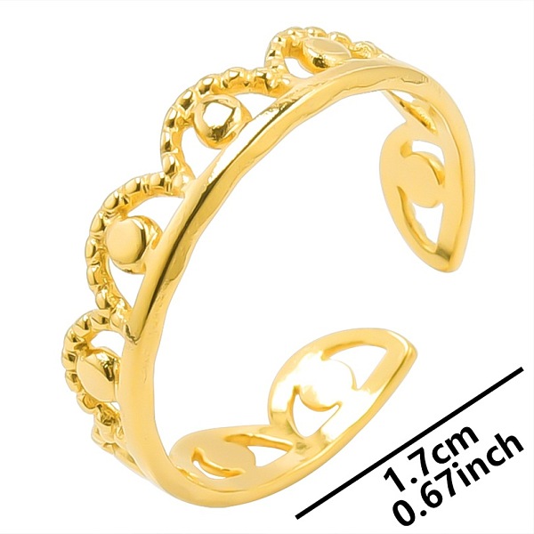 PandaHall Vintage Stainless Steel Couple Open Cuff Rings for Men and Women, Golden Other
PandaHall Vintage Stainless Steel Couple Open Cuff Rings for Men and Women, Golden Other