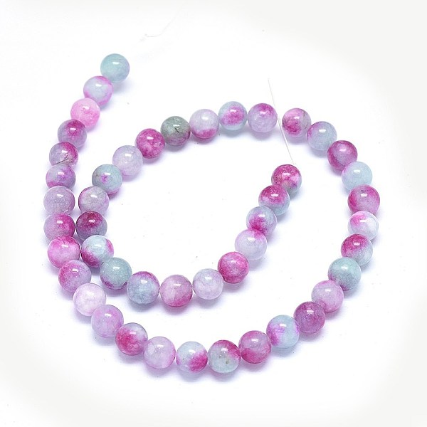 PandaHall Natural Dyed Jade Beads Strands, Round, Aqua, 8mm, Hole: 1mm, about 46~48pcs/strand, 14.7~15.2 inch(37.4~38.5cm) Other Jade Round..., Cyan
PandaHall Natural Dyed Jade Beads Strands, Round, Aqua, 8mm, Hole: 1mm, about 46~48pcs/strand, 14.7~15.2 inch(37.4~38.5cm) Other Jade Round..., Cyan
