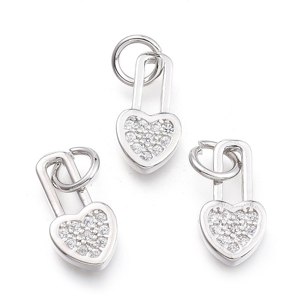 PandaHall Brass Micro Pave Cubic Zirconia Pendants, with Jump Ring, Heart Lock, Clear, Real Platinum Plated, 12.8x6.5x1.7mm, Ring: 5x0.7mm...
PandaHall Brass Micro Pave Cubic Zirconia Pendants, with Jump Ring, Heart Lock, Clear, Real Platinum Plated, 12.8x6.5x1.7mm, Ring: 5x0.7mm...