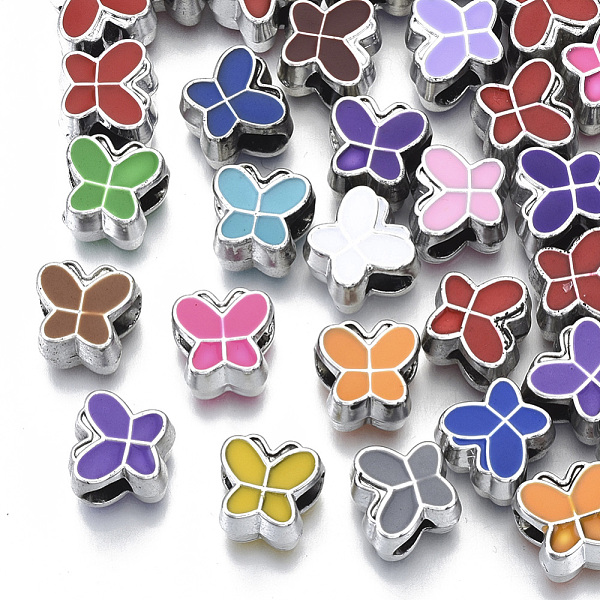PandaHall UV Plating Acrylic European Beads, with Enamel, Large Hole Beads, Mixed Color, Butterfly, Platinum, 10x11x8mm, Hole: 5mm Acrylic...
PandaHall UV Plating Acrylic European Beads, with Enamel, Large Hole Beads, Mixed Color, Butterfly, Platinum, 10x11x8mm, Hole: 5mm Acrylic...