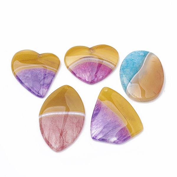 PandaHall Dyed Natural Crackle Agate Pendants, Mixed Shape, Mixed Color, 35~54x33~40x5~6mm, Hole: 1~1.5mm Crackle Agate Mixed Shapes..., Multicolor
PandaHall Dyed Natural Crackle Agate Pendants, Mixed Shape, Mixed Color, 35~54x33~40x5~6mm, Hole: 1~1.5mm Crackle Agate Mixed Shapes..., Multicolor