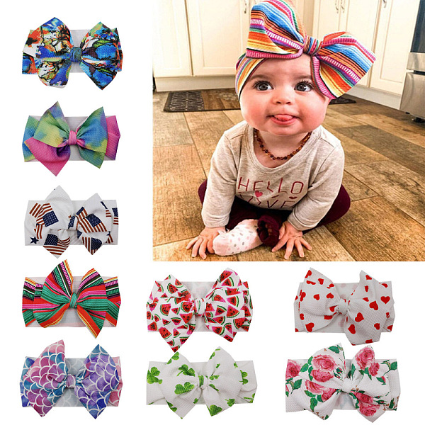 PandaHall Nylon Elastic Baby Headbands, for Girls, Hair Accessories, Bowknot, Mixed Color, 216x100mm Nylon Multicolor
PandaHall Nylon Elastic Baby Headbands, for Girls, Hair Accessories, Bowknot, Mixed Color, 216x100mm Nylon Multicolor