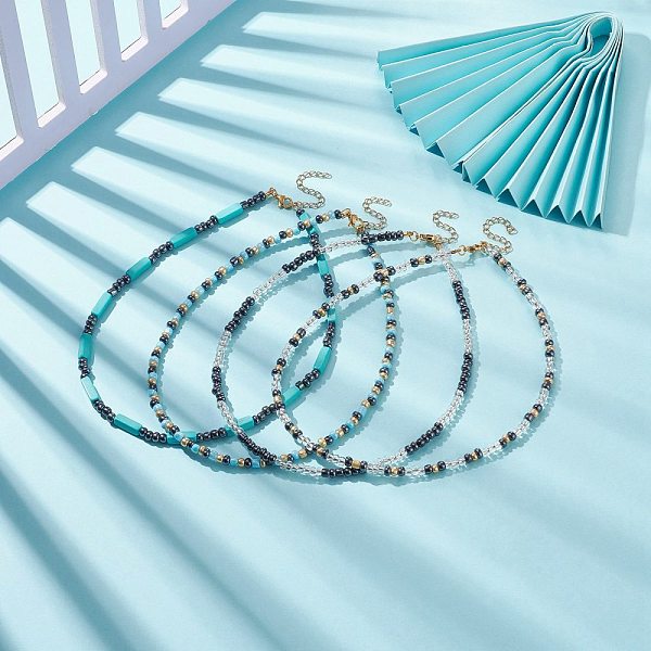 PandaHall 4Pcs 4 Style Synthetic Turquoise & Glass Seed Beaded Necklaces Set, Gemstone Jewelry for Women, Mixed Color, 15~15.08 inch..., Multicolor
PandaHall 4Pcs 4 Style Synthetic Turquoise & Glass Seed Beaded Necklaces Set, Gemstone Jewelry for Women, Mixed Color, 15~15.08 inch..., Multicolor