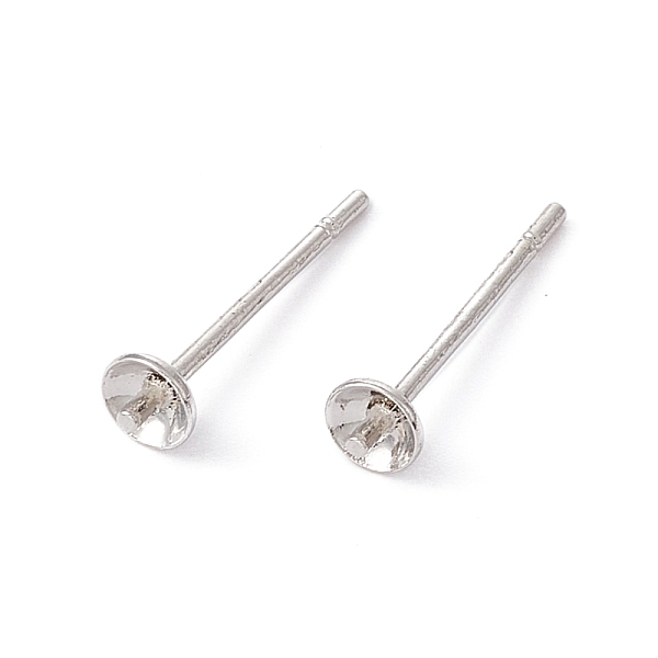 PandaHall Rack Plating Brass Stud Earring Findings, with 925 Silver Pin, for Half Drilled Beads, Long-Lasting Plated, Cadmium Free & Lead...
PandaHall Rack Plating Brass Stud Earring Findings, with 925 Silver Pin, for Half Drilled Beads, Long-Lasting Plated, Cadmium Free & Lead...
