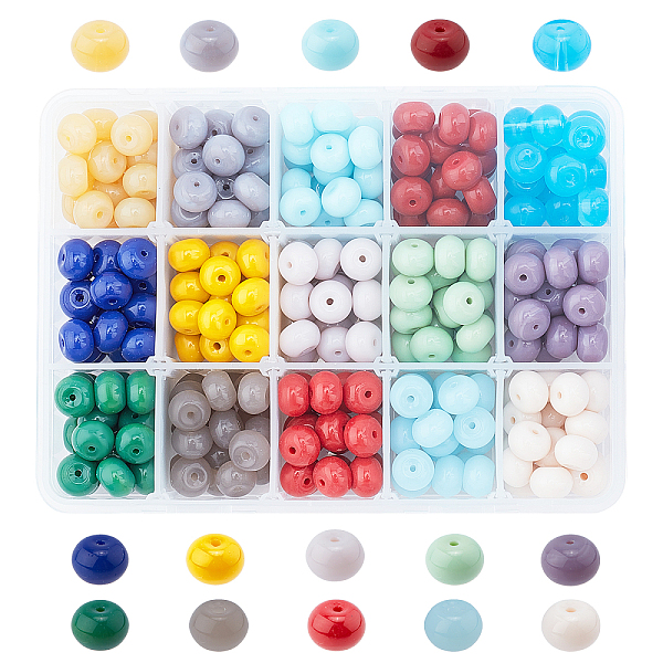 PandaHall Opaque Solid Color Glass Beads, Disc, Mixed Color, 10.5x7mm, Hole: 1.2mm, 15 colors, 20pcs/color, 300pcs/box Glass Disc..., Multicolor
PandaHall Opaque Solid Color Glass Beads, Disc, Mixed Color, 10.5x7mm, Hole: 1.2mm, 15 colors, 20pcs/color, 300pcs/box Glass Disc..., Multicolor