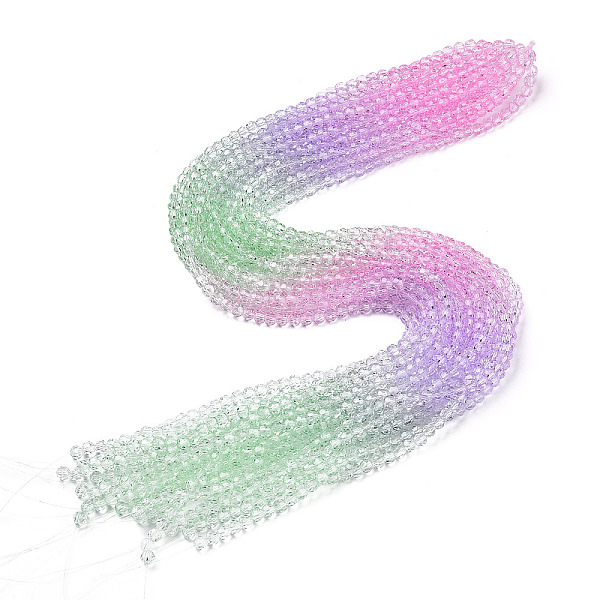 PandaHall Transparent Glass Beads Strands, Segmented Multi-color Beads, Faceted, Round, Plum, 4~4.5mm, Hole: 1mm, about 90~95pcs/strand..., Purple
PandaHall Transparent Glass Beads Strands, Segmented Multi-color Beads, Faceted, Round, Plum, 4~4.5mm, Hole: 1mm, about 90~95pcs/strand..., Purple