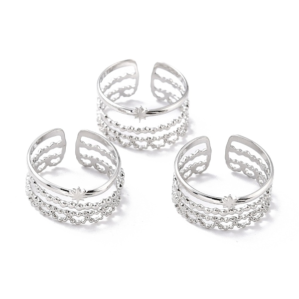 PandaHall 304 Stainless Steel Finger Rings, Cuff Rings, Long-Lasting Plated, Star, Stainless Steel Color, US Size 7 3/4(17.9mm), 9~10mm 304...
PandaHall 304 Stainless Steel Finger Rings, Cuff Rings, Long-Lasting Plated, Star, Stainless Steel Color, US Size 7 3/4(17.9mm), 9~10mm 304...