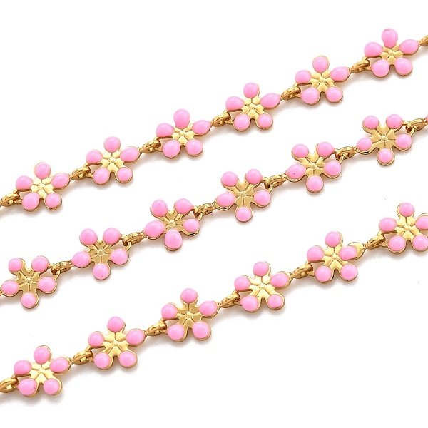 PandaHall Golden Brass Enamel Link Chain, Long-Lasting Plated, with Spool, Unwelded, Flower, Pink, 9x6x1mm, 32.8 Feet(10m)/roll Brass+Enamel...
PandaHall Golden Brass Enamel Link Chain, Long-Lasting Plated, with Spool, Unwelded, Flower, Pink, 9x6x1mm, 32.8 Feet(10m)/roll Brass+Enamel...