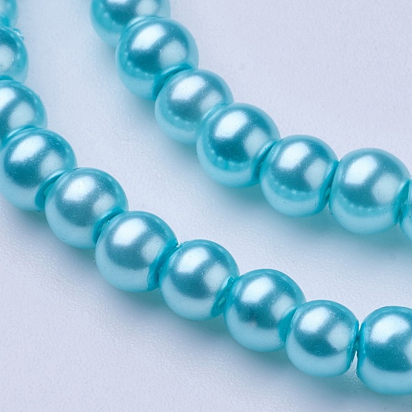 PandaHall Glass Pearl Beads Strands, Pearlized, Round, Light Cyan, 4~5mm, Hole: 0.8~1mm, about 216pcs/strand, 32 inch Glass Round Cyan
PandaHall Glass Pearl Beads Strands, Pearlized, Round, Light Cyan, 4~5mm, Hole: 0.8~1mm, about 216pcs/strand, 32 inch Glass Round Cyan
