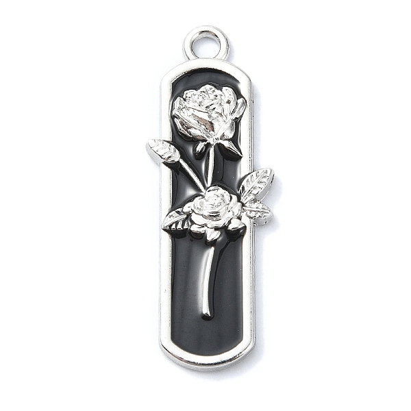 PandaHall Rack Plating Alloy Enamel Pendants, Platinum, Rose Charm, Rectangle, 35x12.5x3mm, Hole: 2mm Alloy+Enamel Rectangle Black
PandaHall Rack Plating Alloy Enamel Pendants, Platinum, Rose Charm, Rectangle, 35x12.5x3mm, Hole: 2mm Alloy+Enamel Rectangle Black