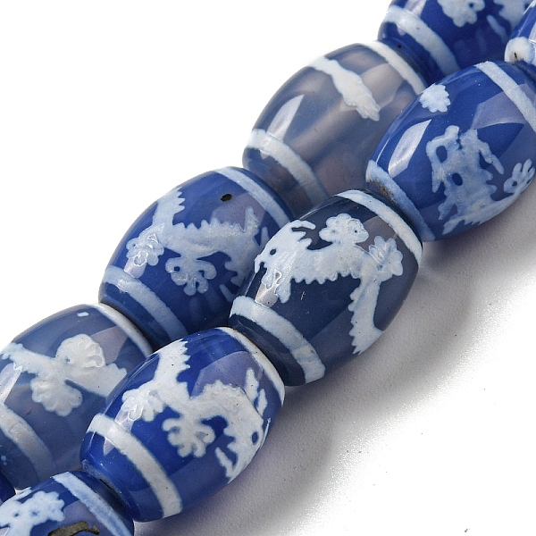PandaHall Blue Tibetan Style dZi Beads Strands, Dyed Natural Agate Beads Strands, Rice, Dragon, 13.5~14x10~10.5mm, Hole: 1mm, about...
PandaHall Blue Tibetan Style dZi Beads Strands, Dyed Natural Agate Beads Strands, Rice, Dragon, 13.5~14x10~10.5mm, Hole: 1mm, about...
