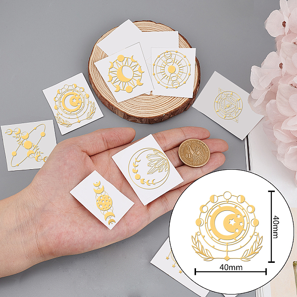 PandaHall OLYCRAFT 9Pcs Moon Theme Self Adhesive Golden Stickers Carbon Steel Stickers Golden Epoxy Stickers for Scrapbooks DIY Resin Crafts...
PandaHall OLYCRAFT 9Pcs Moon Theme Self Adhesive Golden Stickers Carbon Steel Stickers Golden Epoxy Stickers for Scrapbooks DIY Resin Crafts...