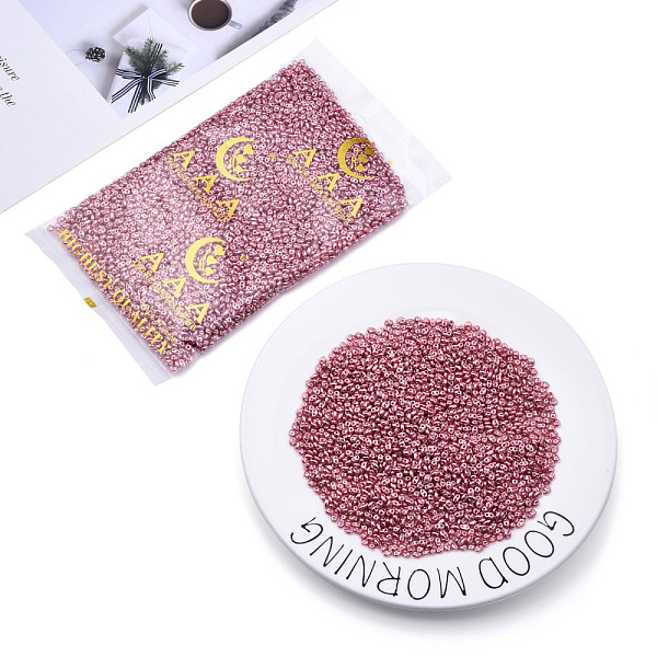 PandaHall Dyed Opaque Colours Glass Seed Beads, Silver Lined, 2-Hole, Oval, Pale Violet Red, 5x4x2.5mm, Hole: 0.9mm, about 450g/bag Glass...
PandaHall Dyed Opaque Colours Glass Seed Beads, Silver Lined, 2-Hole, Oval, Pale Violet Red, 5x4x2.5mm, Hole: 0.9mm, about 450g/bag Glass...