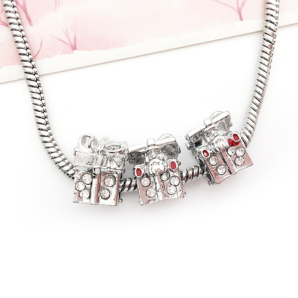 PandaHall Alloy Rhinestone European Beads, Large Hole Beads, Christmas Theme, Box, 12x9.5x9.5mm, Hole: 4.5mm Alloy+Rhinestone Box Clear
PandaHall Alloy Rhinestone European Beads, Large Hole Beads, Christmas Theme, Box, 12x9.5x9.5mm, Hole: 4.5mm Alloy+Rhinestone Box Clear