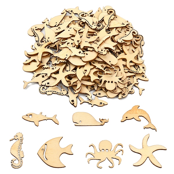 PandaHall 100Pcs Sea Theme Wood Canochons, Mixed Shapes, Blanched Almond, 10~25x9~25x1.5mm Wood Sea Horse
PandaHall 100Pcs Sea Theme Wood Canochons, Mixed Shapes, Blanched Almond, 10~25x9~25x1.5mm Wood Sea Horse