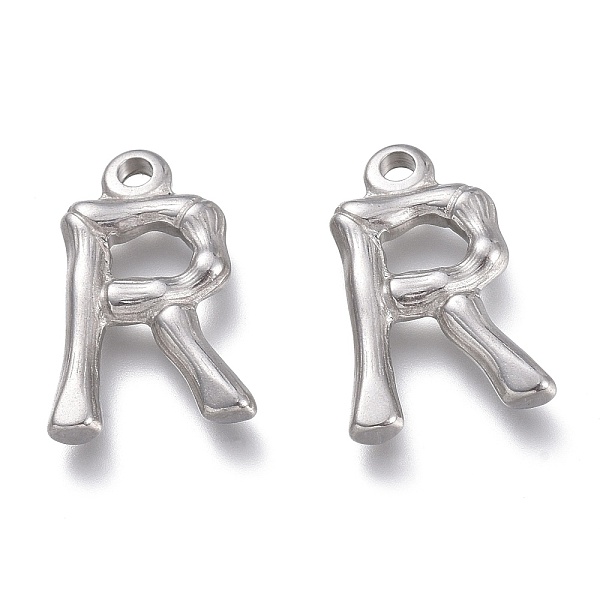 PandaHall 304 Stainless Steel Pendants, Bamboo Shaped Letter, Stainless Steel Color, Letter.R, 17.5~19x10~16x3~4mm, Hole: 1.8~2mm 304...
PandaHall 304 Stainless Steel Pendants, Bamboo Shaped Letter, Stainless Steel Color, Letter.R, 17.5~19x10~16x3~4mm, Hole: 1.8~2mm 304...