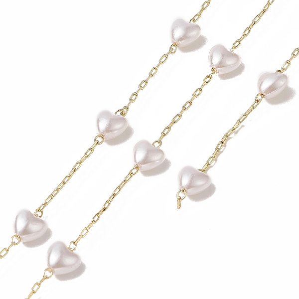 PandaHall Handmade Plastic Pearl Heart Beaded Chains, with Rack Plating Brass Cable Chains, Soldered, with Card Paper, Golden, 9x6x4mm Brass..., White
PandaHall Handmade Plastic Pearl Heart Beaded Chains, with Rack Plating Brass Cable Chains, Soldered, with Card Paper, Golden, 9x6x4mm Brass..., White