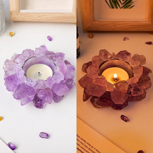 PandaHall Natural Raw Amethyst Candle Holders, for Fragrance Diffuser, Reiki Energy Stone Display Decoration, 10cm, Inner Diameter: 4cm...
PandaHall Natural Raw Amethyst Candle Holders, for Fragrance Diffuser, Reiki Energy Stone Display Decoration, 10cm, Inner Diameter: 4cm...