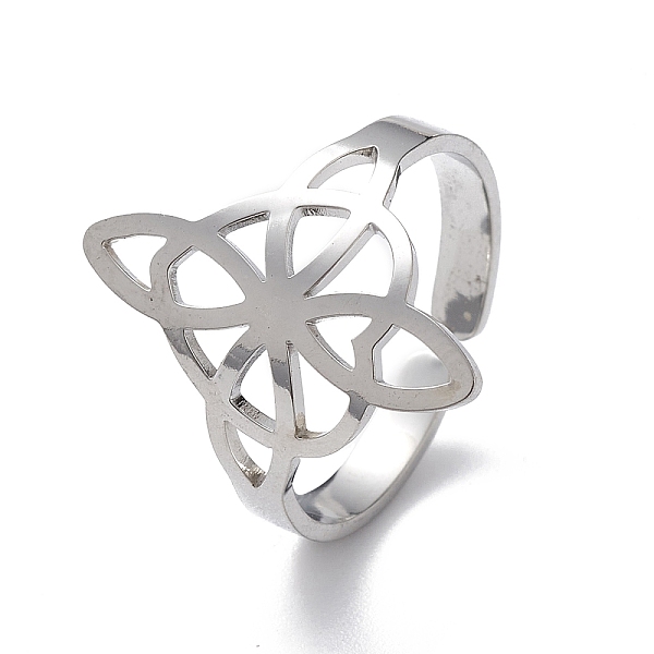 PandaHall Heart with Sailor's Knot 304 Stainless Steel Hollow Open Cuff Ring for Women, Stainless Steel Color, Inner Diameter: 18mm 304...
PandaHall Heart with Sailor's Knot 304 Stainless Steel Hollow Open Cuff Ring for Women, Stainless Steel Color, Inner Diameter: 18mm 304...