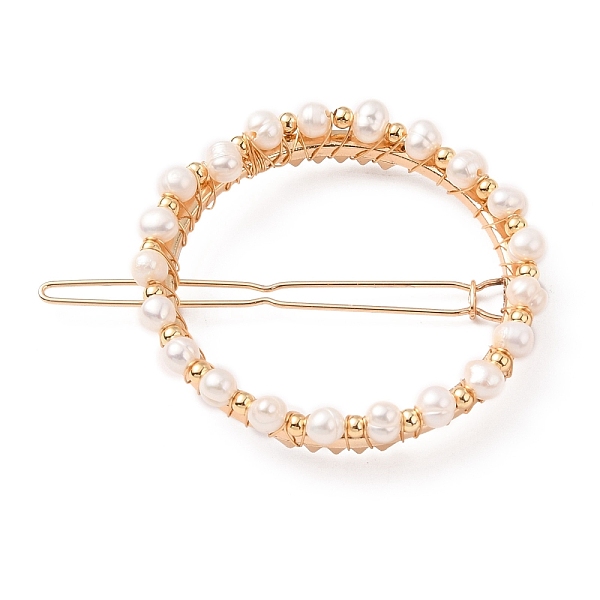 PandaHall Alloy Claw Hair Clips, with Natural Cultured Freshwater Pearl Beads, Rings Shape, Cadmium Free & Lead Free, Golden, 47.5mm Alloy
PandaHall Alloy Claw Hair Clips, with Natural Cultured Freshwater Pearl Beads, Rings Shape, Cadmium Free & Lead Free, Golden, 47.5mm Alloy