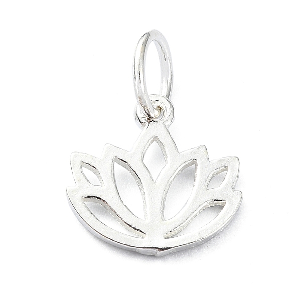 PandaHall 925 Sterling Silver Charms, Lotus Flower, with Jump Rings & 925 Stamp, Silver, 10x11x1mm, Hole: 4mm Sterling Silver Flower
PandaHall 925 Sterling Silver Charms, Lotus Flower, with Jump Rings & 925 Stamp, Silver, 10x11x1mm, Hole: 4mm Sterling Silver Flower