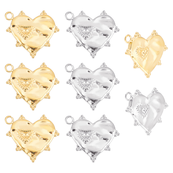 PandaHall Unicraftale 8Pcs 2 Styles 304 Stainless Steel Pendants, Heart, Real Gold Plated & Stainless Steel Color, 16.5x18.5x2mm, Hole...
PandaHall Unicraftale 8Pcs 2 Styles 304 Stainless Steel Pendants, Heart, Real Gold Plated & Stainless Steel Color, 16.5x18.5x2mm, Hole...