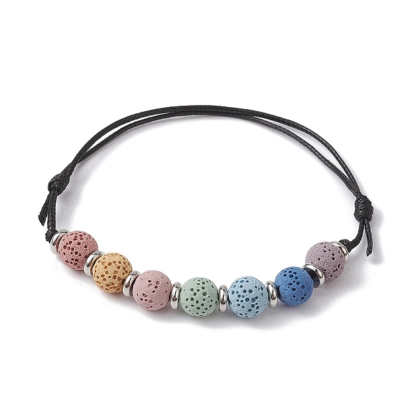 PandaHall Dyed Natural Lava Rock Round Braided Bead Bracelets, Waxed Polyester Cords Adjustable Bracelet, Colorful, Inner Diameter...
PandaHall Dyed Natural Lava Rock Round Braided Bead Bracelets, Waxed Polyester Cords Adjustable Bracelet, Colorful, Inner Diameter...