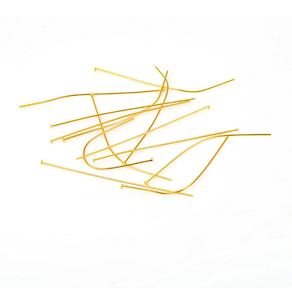 PandaHall 304 Stainless Steel Flat Head Pins, Golden, 50x0.6mm, Head: 1.4mm 304 Stainless Steel
PandaHall 304 Stainless Steel Flat Head Pins, Golden, 50x0.6mm, Head: 1.4mm 304 Stainless Steel