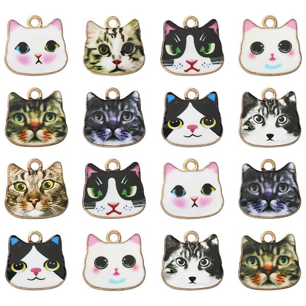 PandaHall 45Pcs 9 Styles Printed Alloy Pendants, Cadmium Free & Nickel Free & Lead Free, Light Gold, Cat Head, Black, 17x17.5x1.5mm, Hole...
PandaHall 45Pcs 9 Styles Printed Alloy Pendants, Cadmium Free & Nickel Free & Lead Free, Light Gold, Cat Head, Black, 17x17.5x1.5mm, Hole...