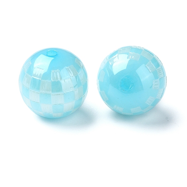 PandaHall Resin European Beads, Large Hole Tartan Round Beads, Light Blue, 16x16mm, Hole: 3mm Resin Round
PandaHall Resin European Beads, Large Hole Tartan Round Beads, Light Blue, 16x16mm, Hole: 3mm Resin Round
