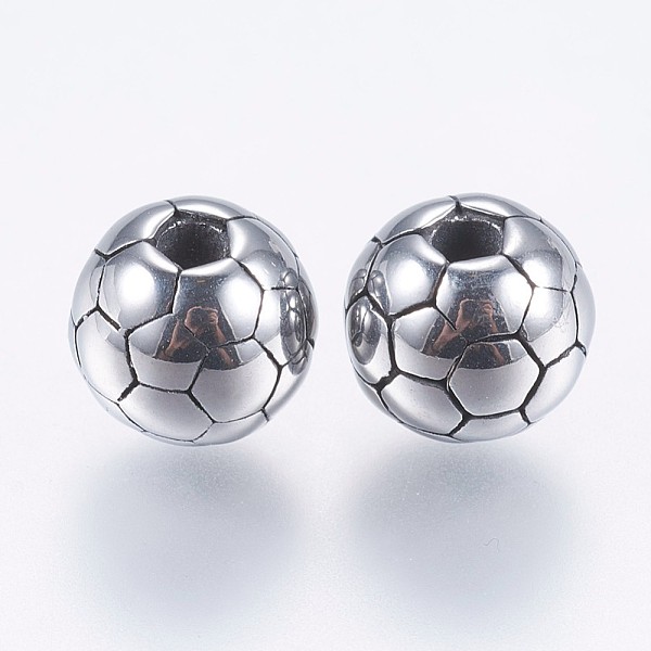 PandaHall 304 Stainless Steel Beads, FootBall/Soccer Ball, Antique Silver, 8mm, Hole: 2mm 304 Stainless Steel Sports
PandaHall 304 Stainless Steel Beads, FootBall/Soccer Ball, Antique Silver, 8mm, Hole: 2mm 304 Stainless Steel Sports