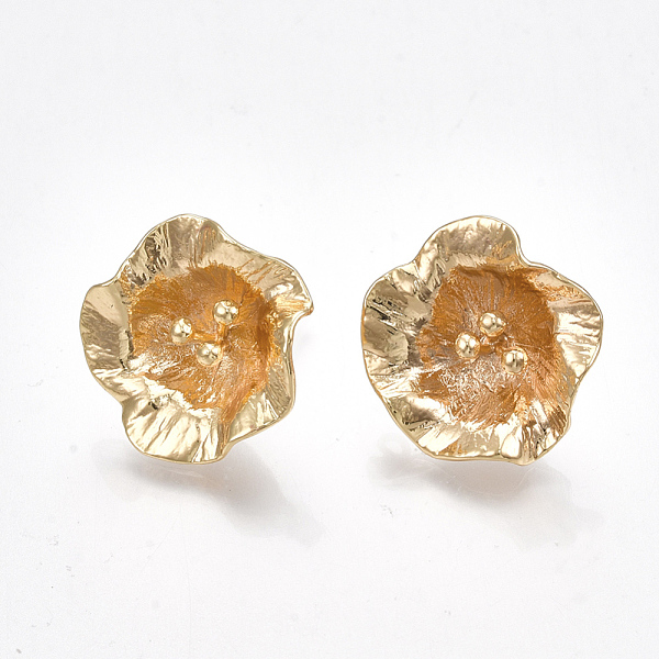 PandaHall Brass Stud Earring Findings, with Loop, Flower, Nickel Free, Real 18K Gold Plated, 18.5x18mm, Hole: 1mm, Pin: 0.7mm Brass Flower
PandaHall Brass Stud Earring Findings, with Loop, Flower, Nickel Free, Real 18K Gold Plated, 18.5x18mm, Hole: 1mm, Pin: 0.7mm Brass Flower