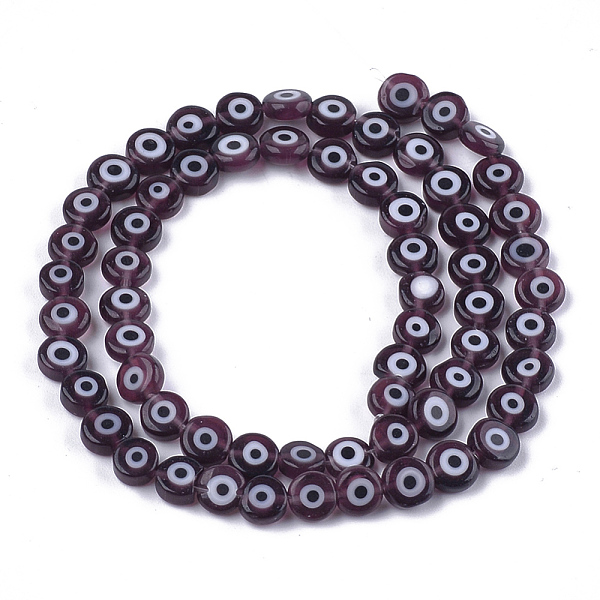 PandaHall Handmade Evil Eye Lampwork Beads Strands, Flat Round, Black, 6x2.5mm, Hole: 1mm, about 64~65pcs/strand, 14.1 inch~14.5 inch...
PandaHall Handmade Evil Eye Lampwork Beads Strands, Flat Round, Black, 6x2.5mm, Hole: 1mm, about 64~65pcs/strand, 14.1 inch~14.5 inch...