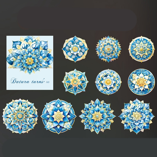 PandaHall 10Pcs 10 Styles Mandala Flower Waterproof PET Decorative Stickers, Laser Self-adhesive Decals, for DIY Scrapbooking, Deep Sky Blue...
PandaHall 10Pcs 10 Styles Mandala Flower Waterproof PET Decorative Stickers, Laser Self-adhesive Decals, for DIY Scrapbooking, Deep Sky Blue...