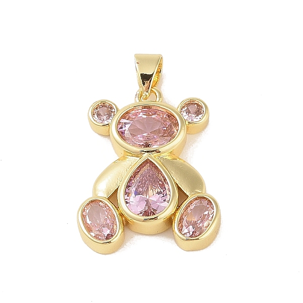 PandaHall Brass Pendants, with Glass, Real 18K Gold Plated, Bear Charms, Pink, 21.5x18x3.5mm, Hole: 4x3.5mm Brass+Glass Bear Pink
PandaHall Brass Pendants, with Glass, Real 18K Gold Plated, Bear Charms, Pink, 21.5x18x3.5mm, Hole: 4x3.5mm Brass+Glass Bear Pink